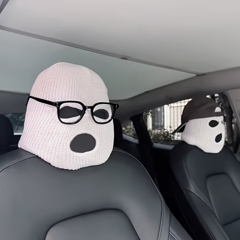 Unisex avtomobil o‘rindigi boshqapi qopqog‘i, fleece, qora va oq, to‘ldirishsiz