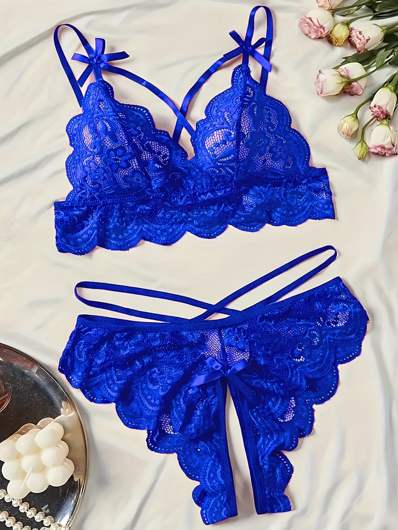 Women's Floral Lace Lingerie Set Sexy Underwear for Women