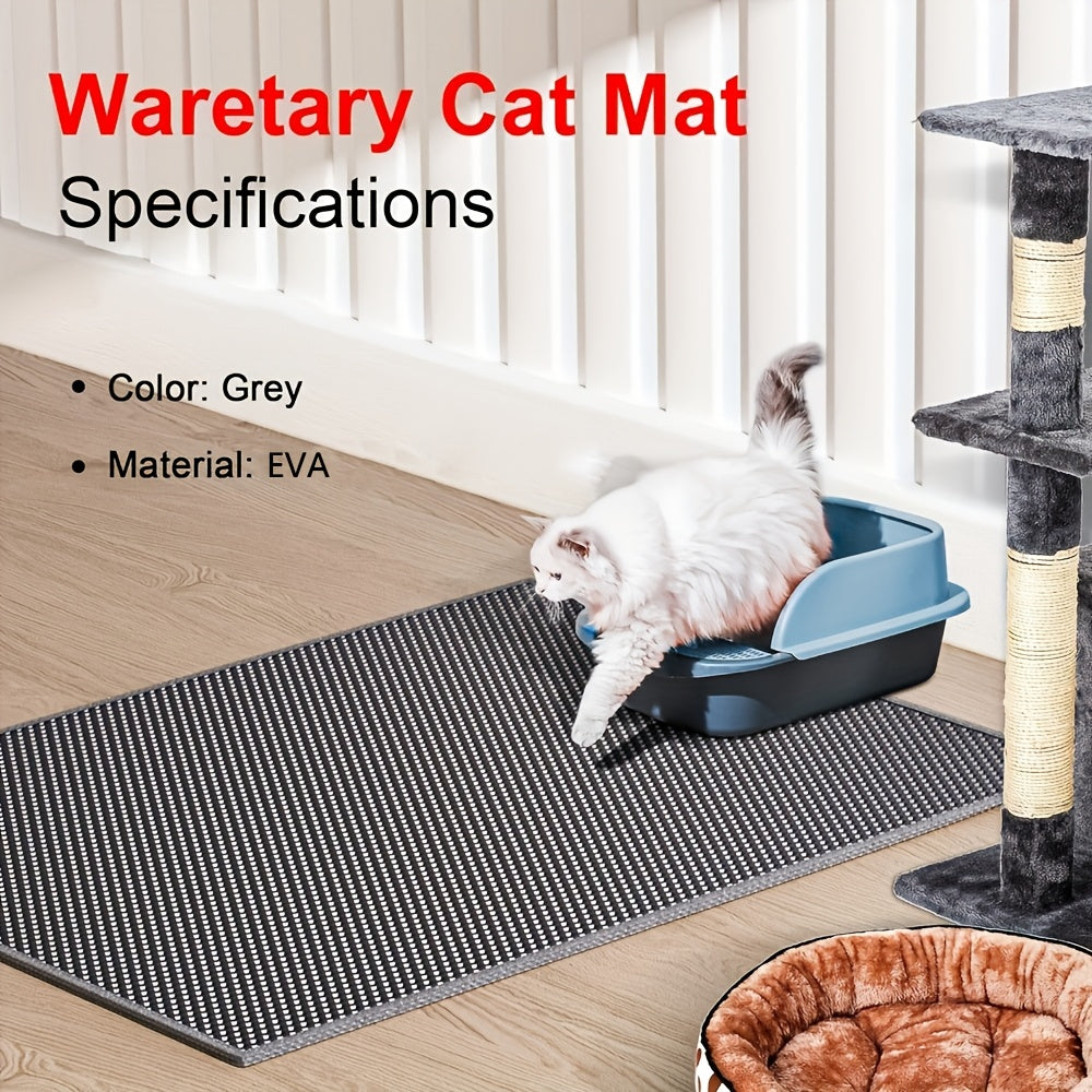 XL Honeycomb EVA Non-Slip Cat Litter Mat Double Layer Scratch-Resistant Sandbox Filter Pad