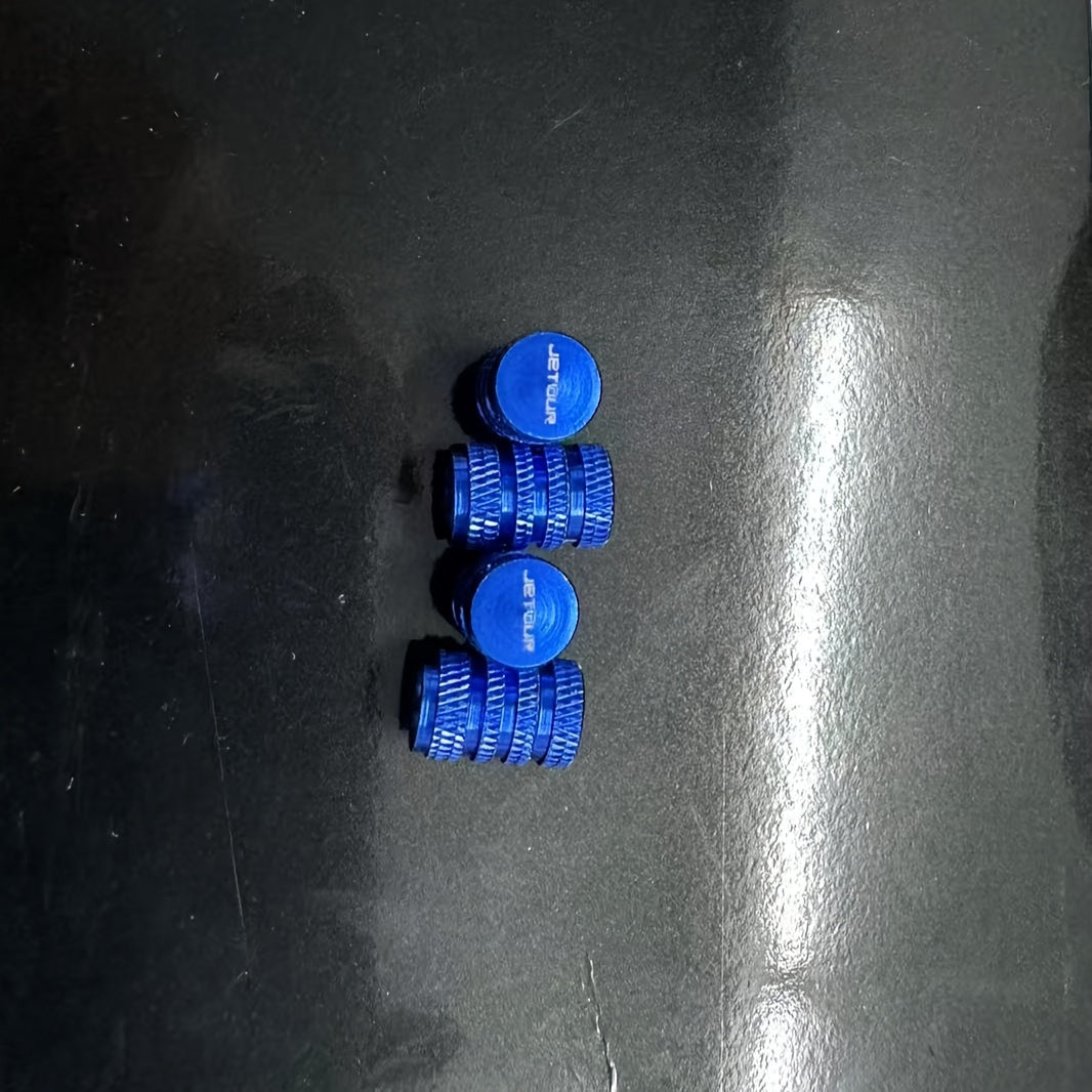 4pcs Aluminum Tire Valve Stem Cap Covers for Car Wheels Black Durable