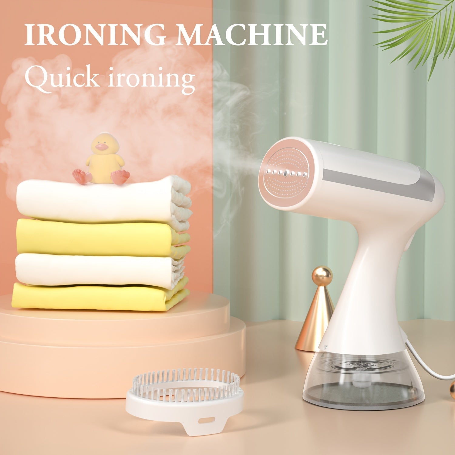 1500W quvvat va 240V voltajga ega bo'lgan Steam temir, qiyinchiliksiz kiyimlar uchun portativ dizayn va 300ml suv tanki bilan jihozlangan.