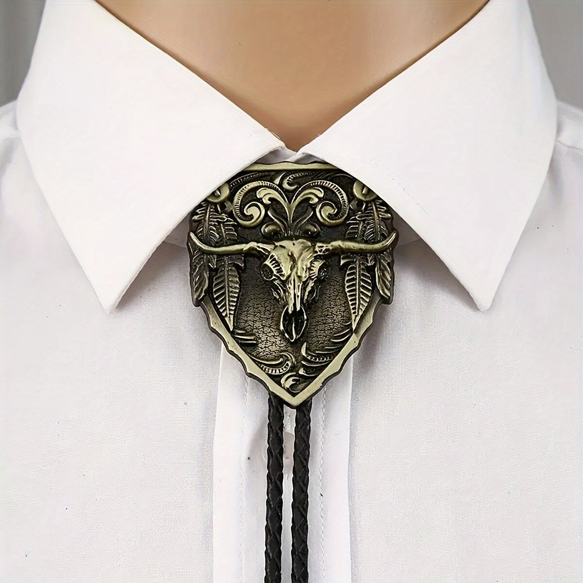 Western Cowboy Tie Necklace for Men Casual Street Fashion Accessory