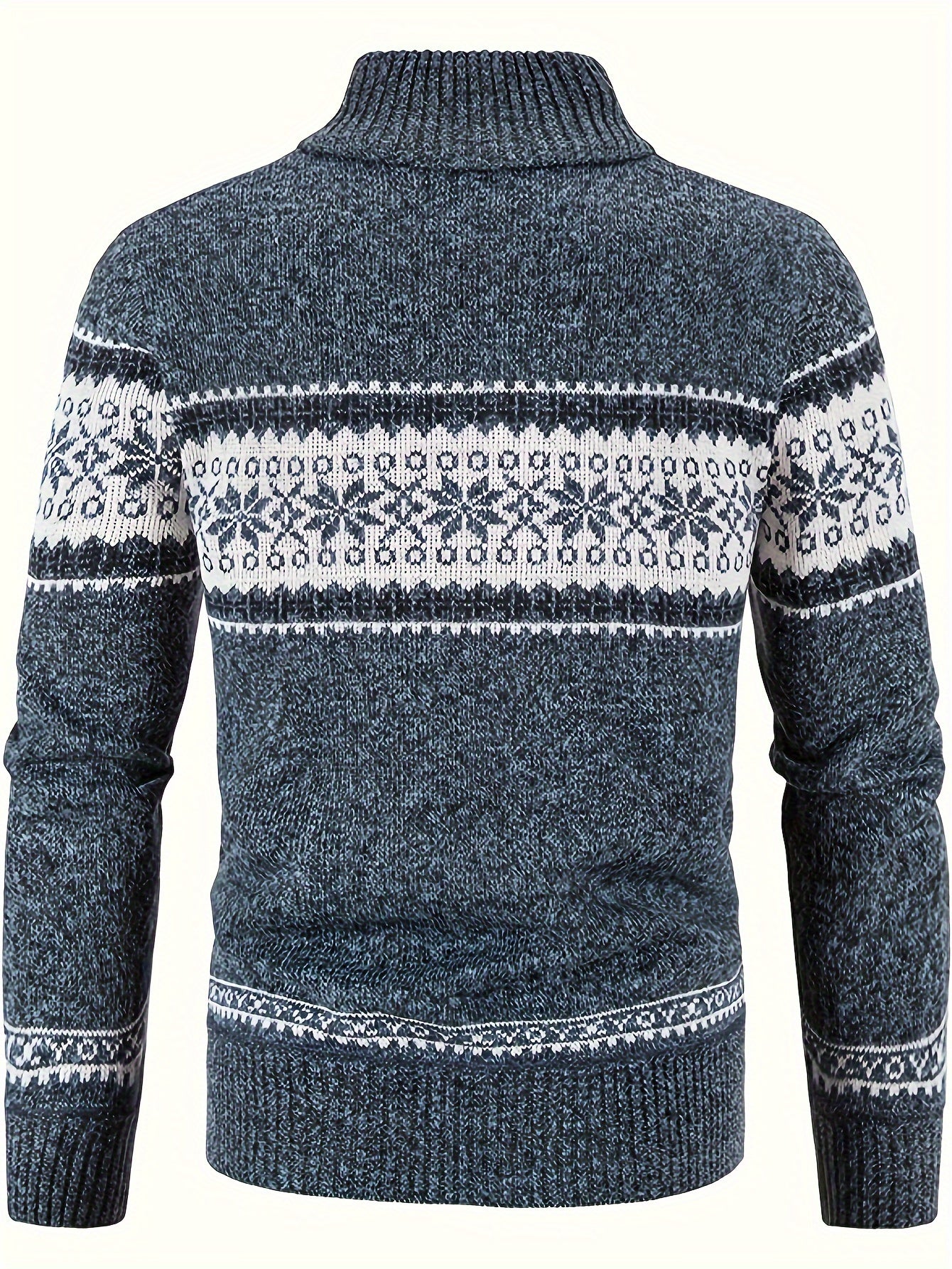 Erkaklar uchun kuz/qish sport kardigani, turli xil gul naqshlari, to'ldirilgan, to'liq zip, cho'ntaklar bilan, tasodifiy sayr qilish uchun - 100% polyester to'qilgan mato