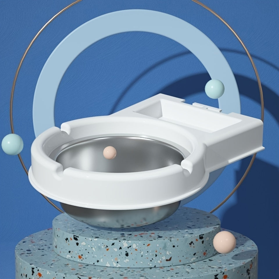 Bathroom Wall-Mounted Ashtray Round Plastic Lid No Drilling