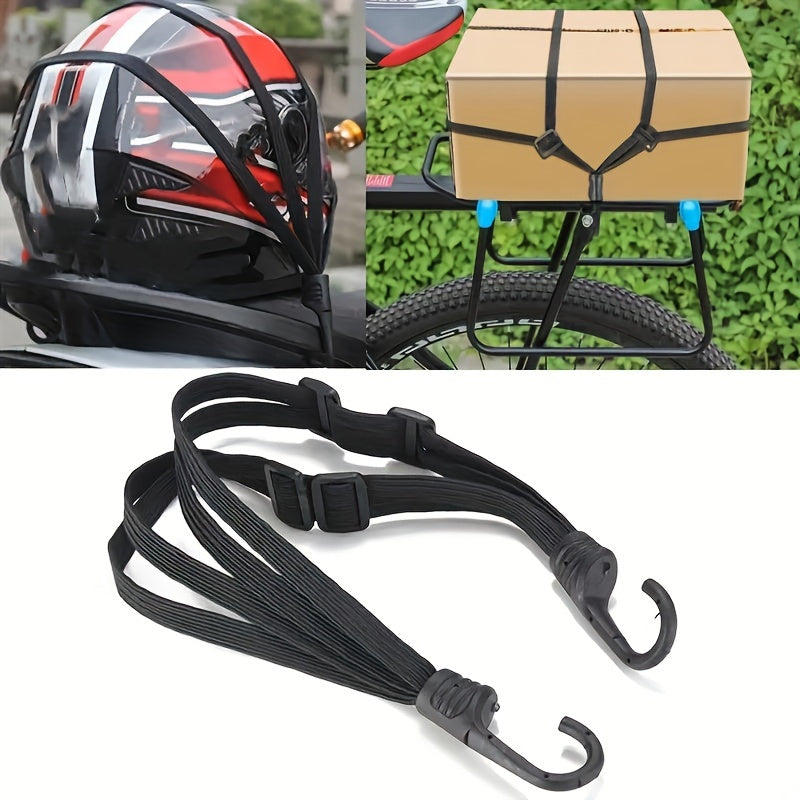High-Stretch Rubber Retractable Strap for Helmets Luggage Motorcycle Secure Attachment