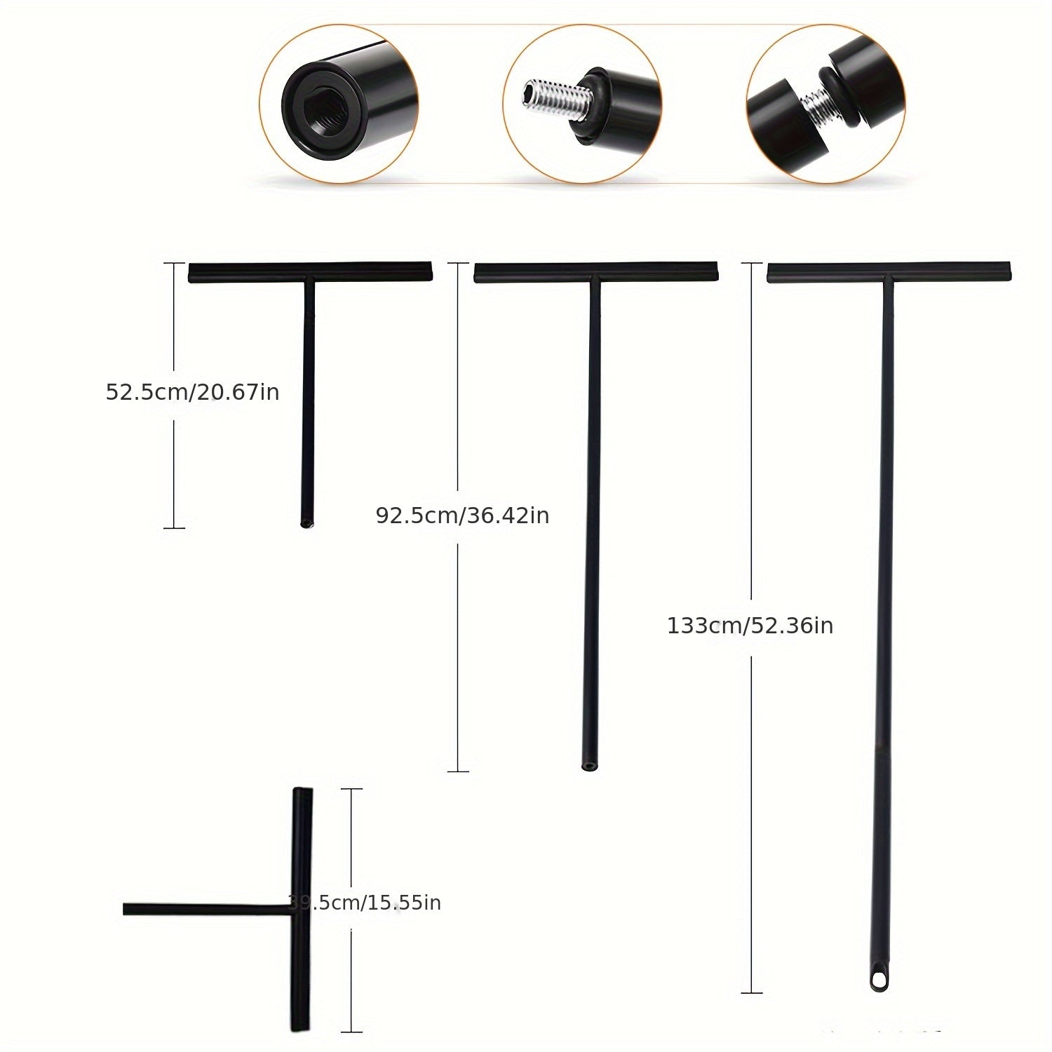 Stainless Steel Floor Squeegee with Extendable Handle, Multi-Purpose Cleaning Tool