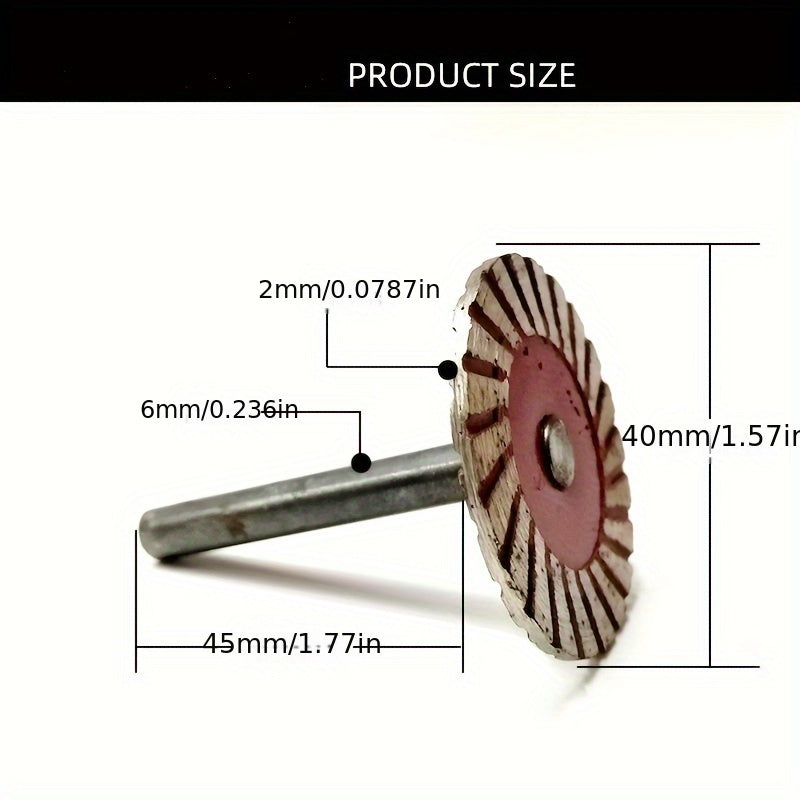 Mini Diamond Saw Blade 40mm Threaded Core for Stone Metal Handheld Tool