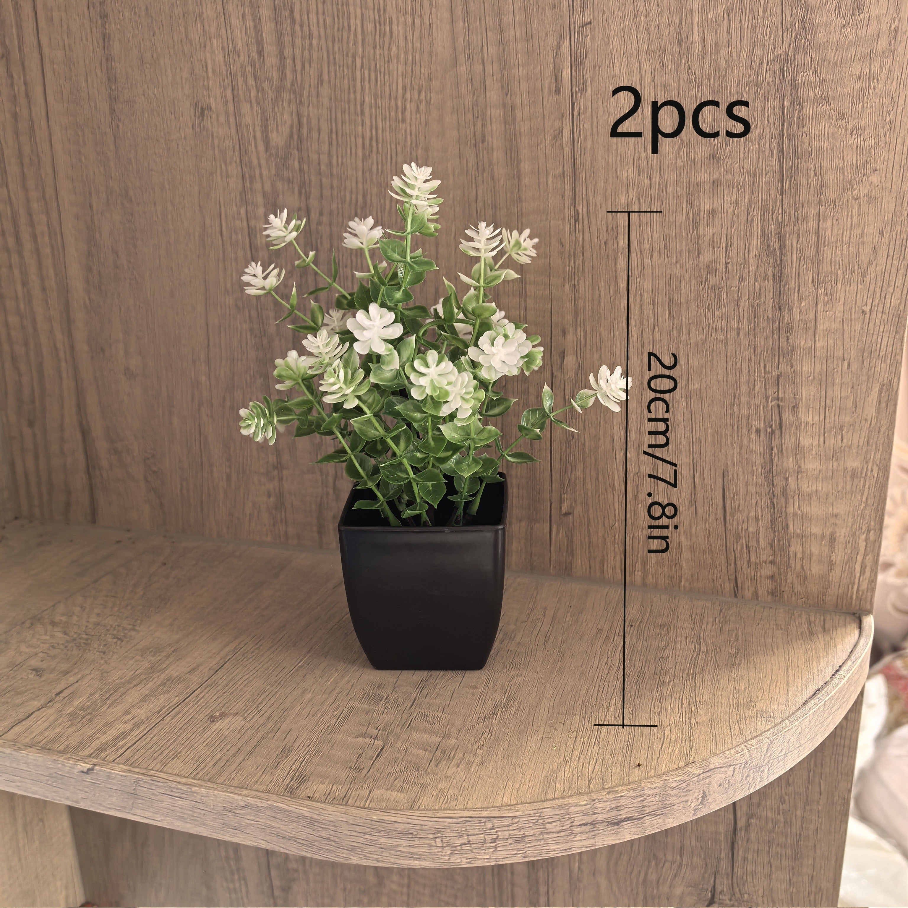 Artificial Plants Mini Eucalyptus and Grass Potted Decor for Home Office