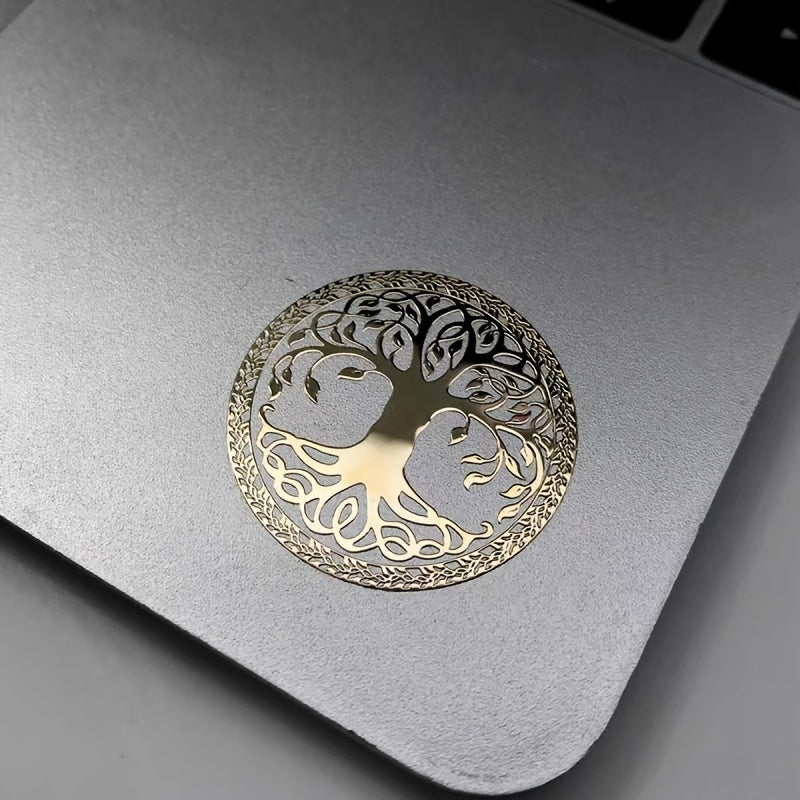 Metal Tree of Life Sticker for Mobile Phone Laptop Decoration Plastic No Gem