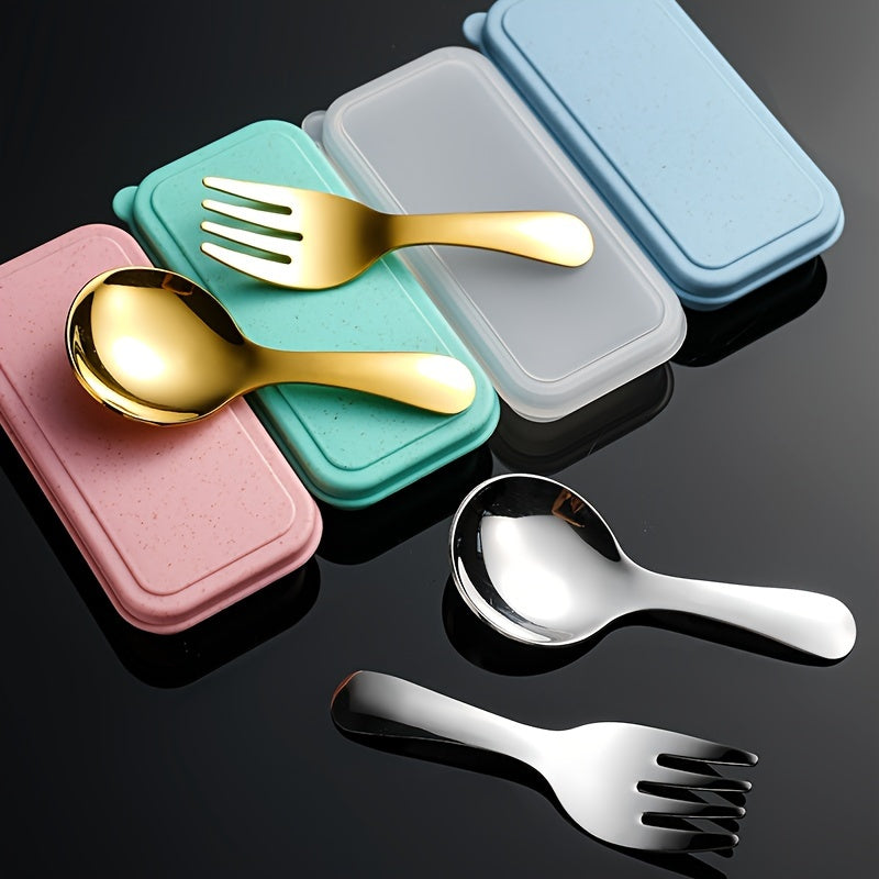 Stainless Steel Cutlery Set 3 Pieces with Box for Travel and Parties
