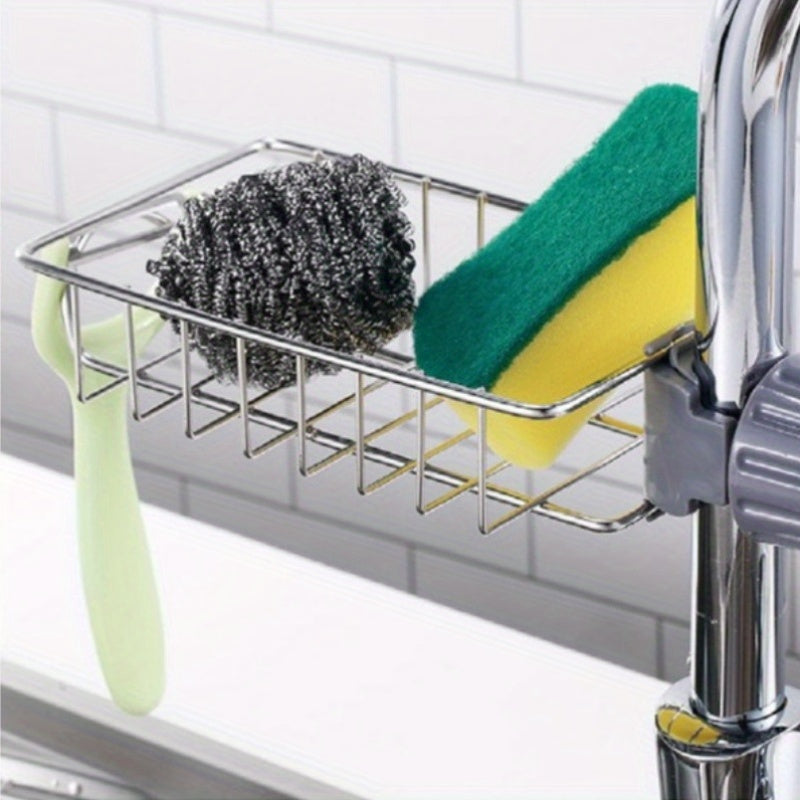 Kitchen Sink Storage Organizer for Sponges and Cloths, Durable Plastic