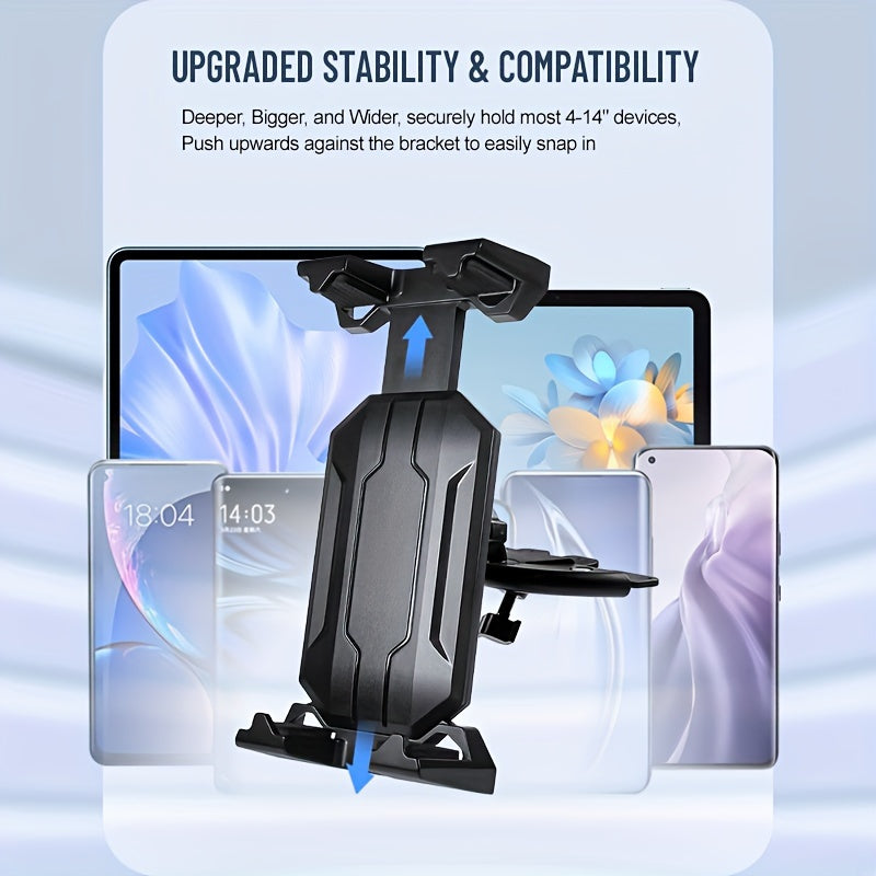 Universal Car CD Slot Tablet Phone Holder Adjustable Size Compatible 10.16-35.56 cm