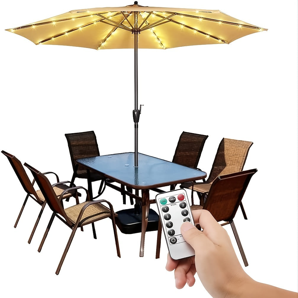 Cordless Outdoor Patio Umbrella Lights with Remote Control LED Battery Operated