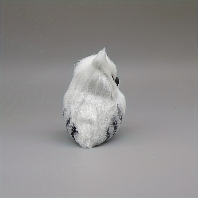 Miniature Rustic Owl Figurine for Living Room Display Without Electricity