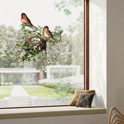 Bird's Nest and Branch Wall Sticker Self-Adhesive PVC Home Decor for Living Room Bedroom Entryway