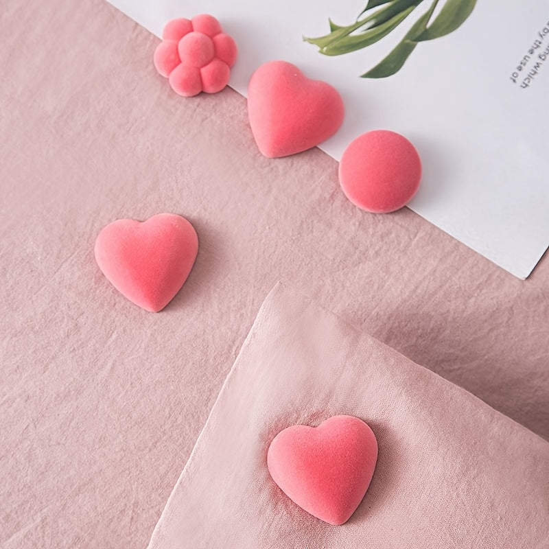 Set of 8 Pink Heart and Flower Bed Sheet Clips Non-Slip Quilt Holders Bedding Securement