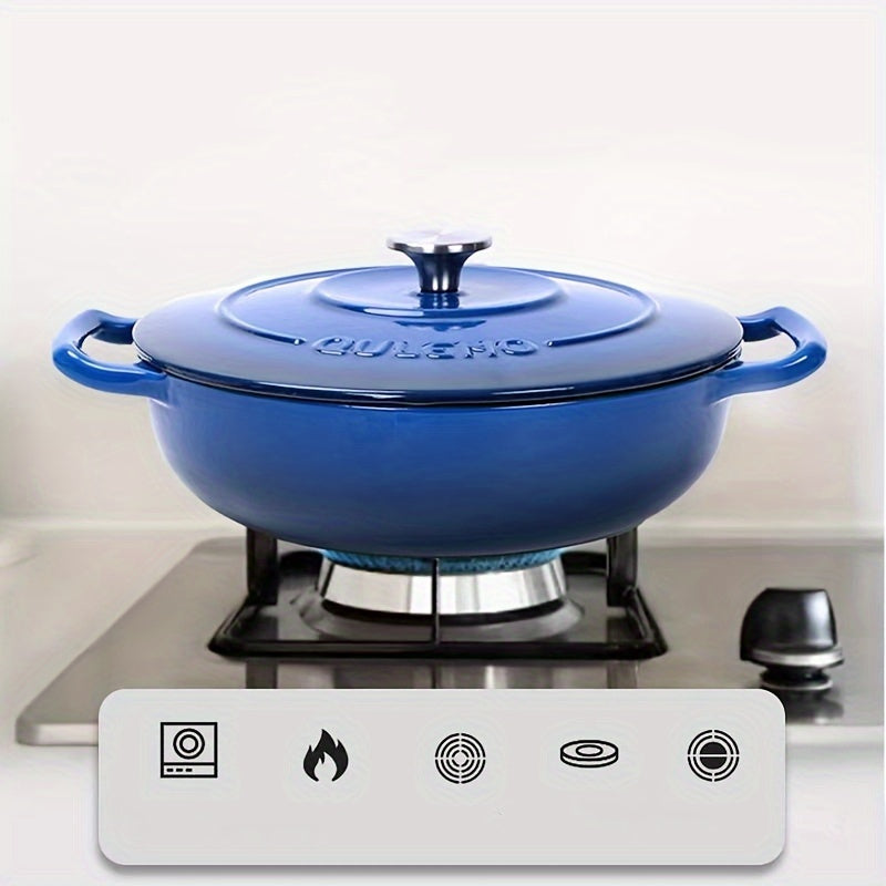 Enamel Cast Iron Cookware Pot 111oz Multi-Purpose Induction Ceramic Electric Gas