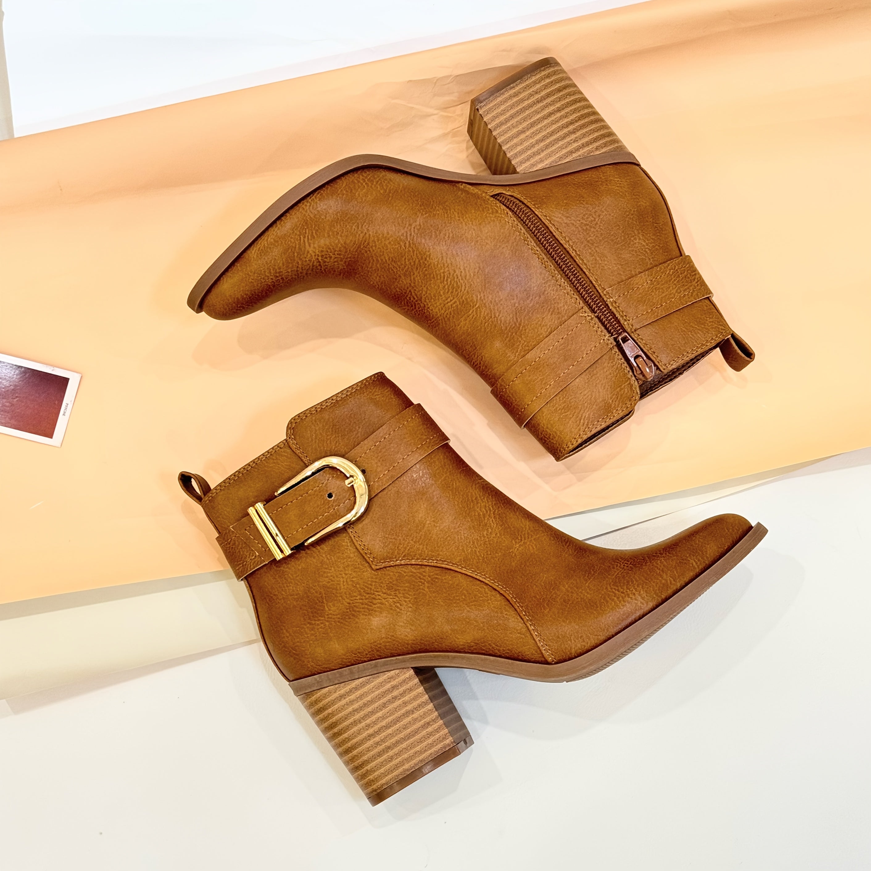 Women's Ankle Boots Synthetic Pointed Toe Chunky Heel All-Season