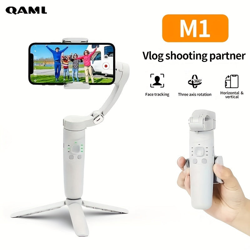3-Axis Smartphone Gimbal Stabilizer Wireless Face Tracking Slow Motion Compatible with iPhone Xiaomi Samsung for Vlogging