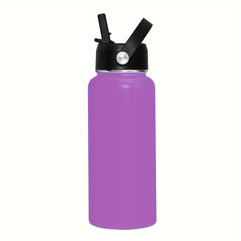 32oz Stainless Steel Water Bottle with Straw Lid for Outdoor and School Use