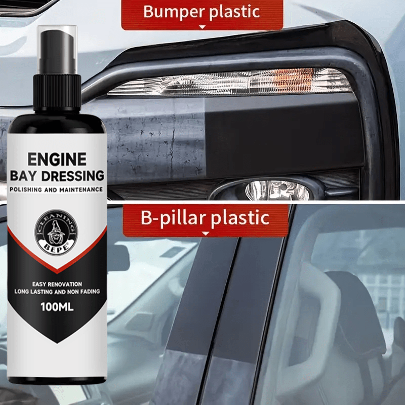 100ml Dvigatel va Plastmassa Detallarini Yangilash, Yaltirash, Yuvish, Avtomobil Qopqog'i, Bagaj, Gome