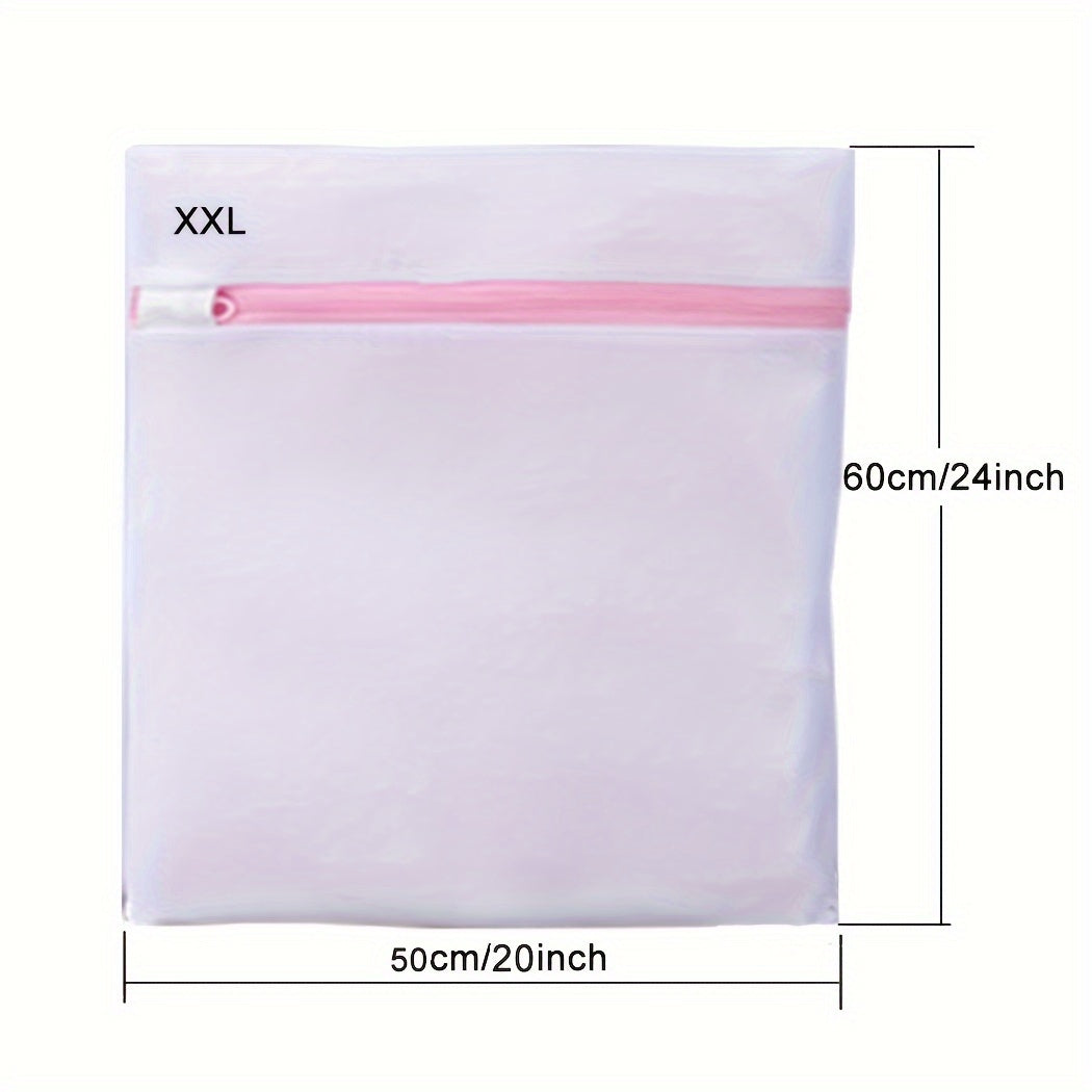Extra Large Mesh Laundry Bag 60cm x 50cm Zipper for Delicates Bed Sheets