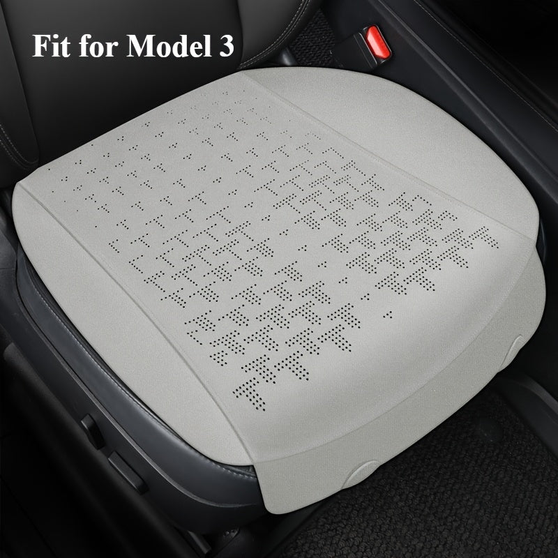 Cojín para asiento de coche para Tesla Model 3, funda de peluche, para todas las estaciones, asiento de silla de montar individual