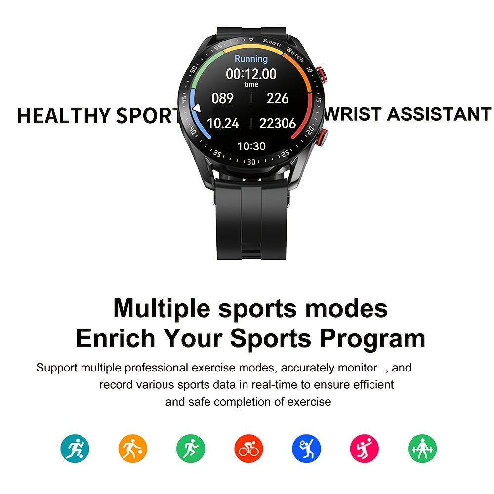 Men's Wireless Smartwatch with Fitness Tracking Sleep Monitoring Step Calorie Count IP67 Waterproof 1.52 Inch IPS Screen