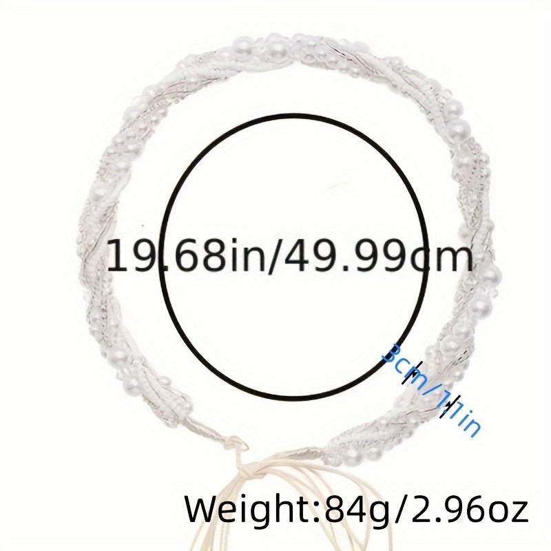 Women's Bridal Crystal Faux Pearl Tiara Headband Wedding Hair Accessories Rhinestone Vine Band