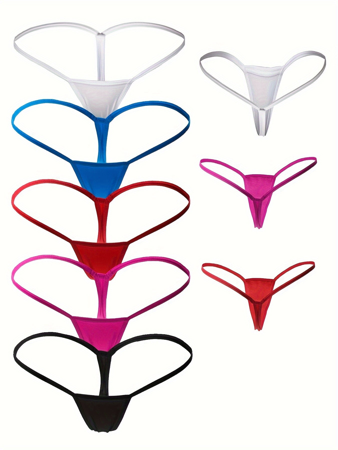 Women's Lingerie Solid Color Thongs Pack of 5 Comfortable and Stylish