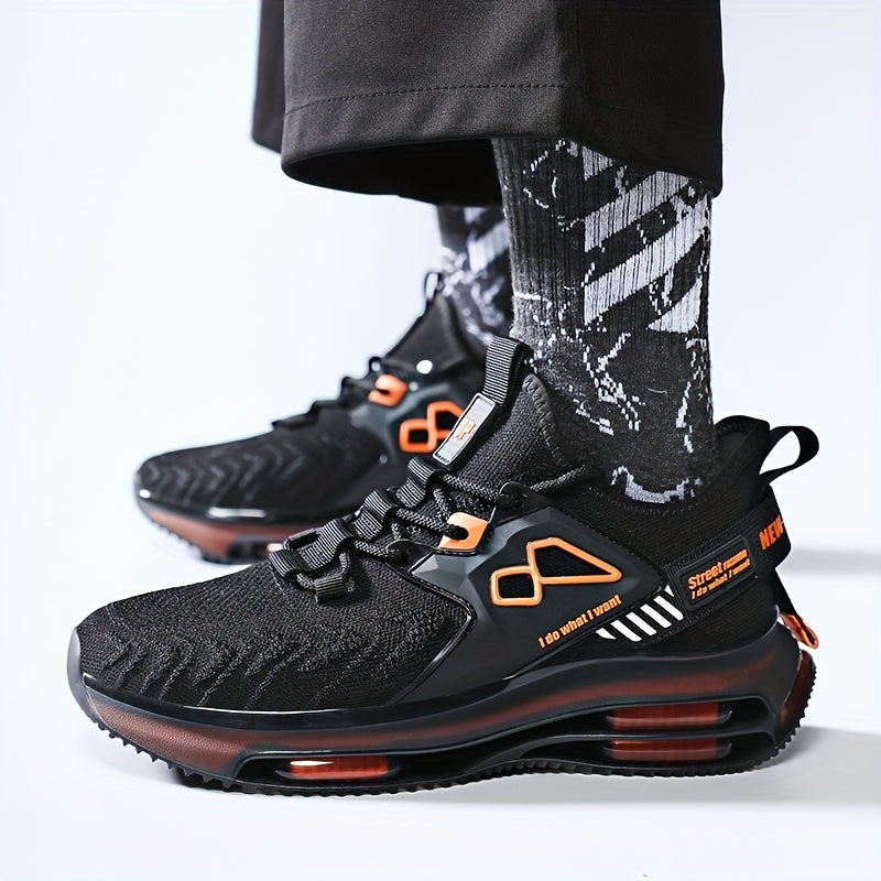 Men's Breathable Fabric Running Sneakers for Jogging and Casual Wear