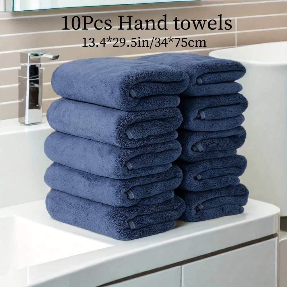 Microfiber Hand Towel Set Soft Absorbent Multi-Color for Family Shower Fitness Sauna