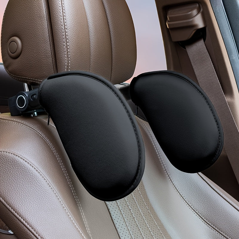 Adjustable Ergonomic Car Headrest with Memory Foam and Side Pads