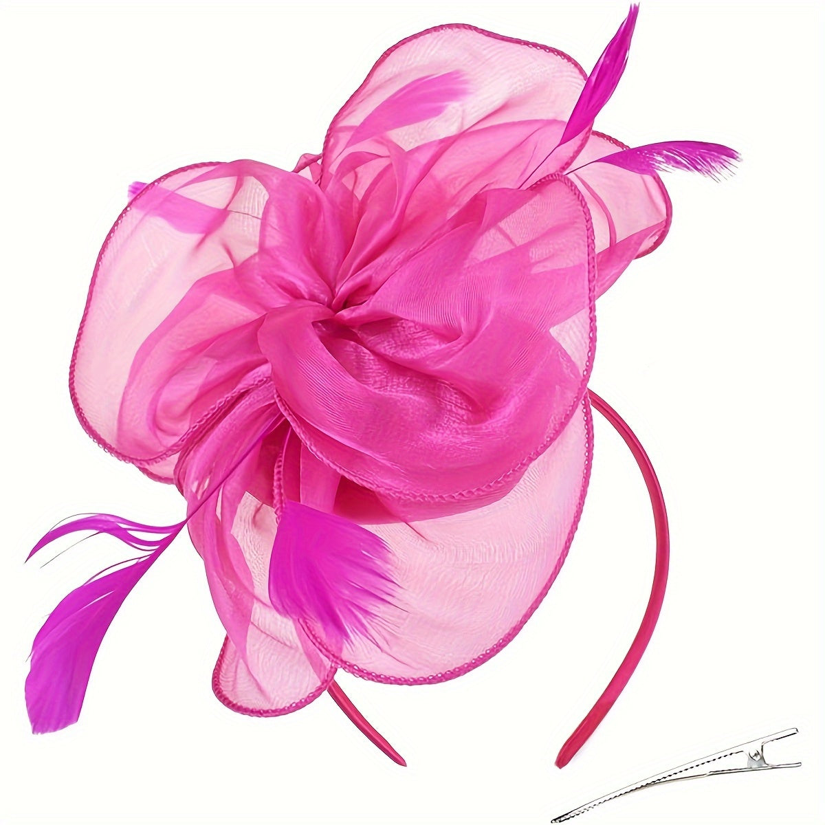 Sombrero fascinator de estilo 1950 para mujer, flor sin plumas, diadema para el cabello, fiesta de té, boda