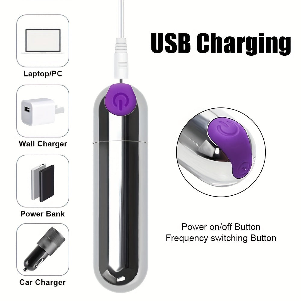 Female Reusable USB Rechargeable 10-Speed G-Spot Wand Vibrator