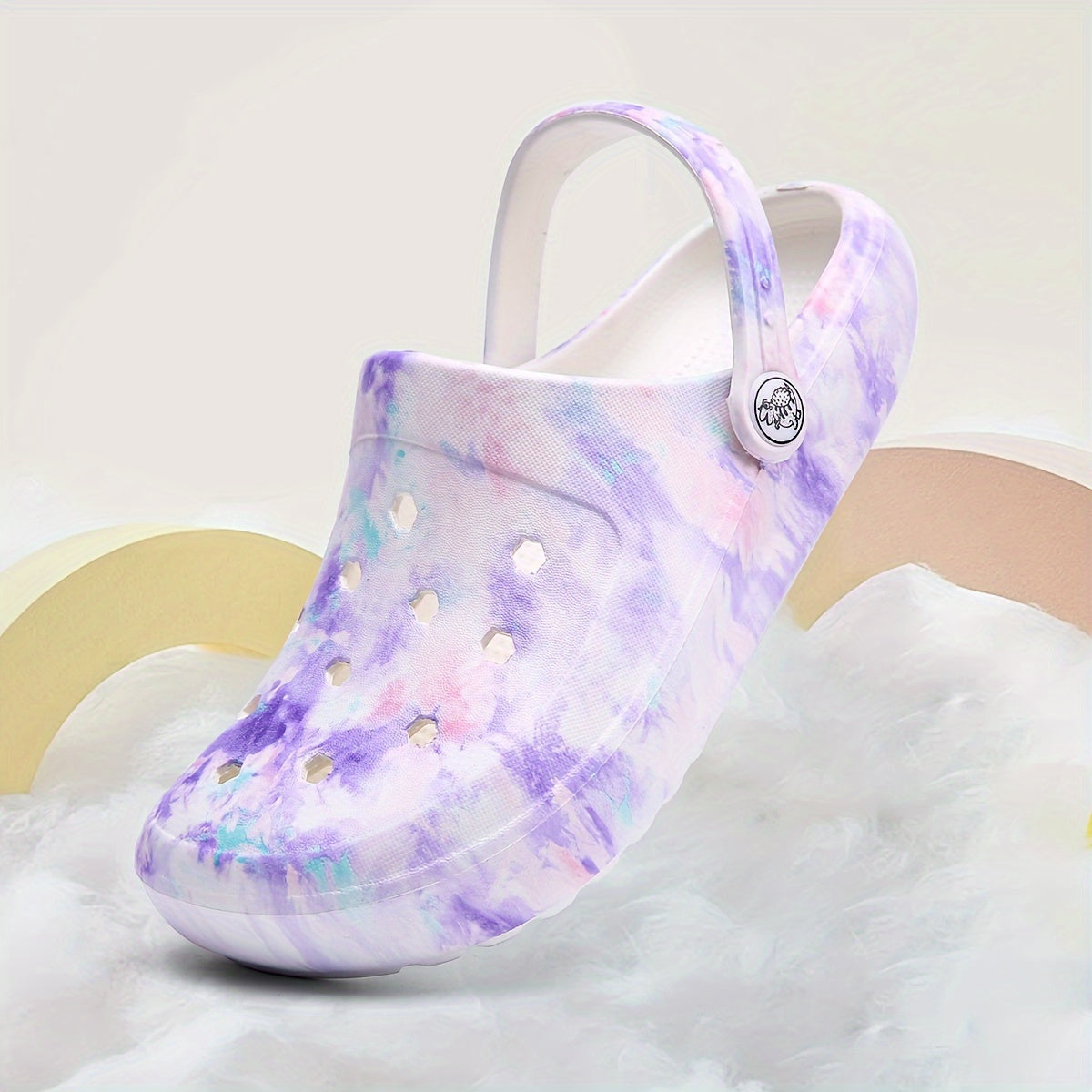 Women's Cartoon Print Lightweight Flat Home Garden Clogs Breathable Non-slip