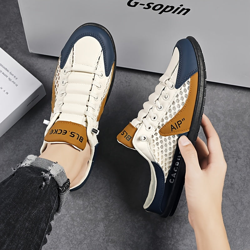 Men's Navy Slip-On Casual Shoes with EVA Insoles Anti-Slip Durable Sole Breathable Fabric