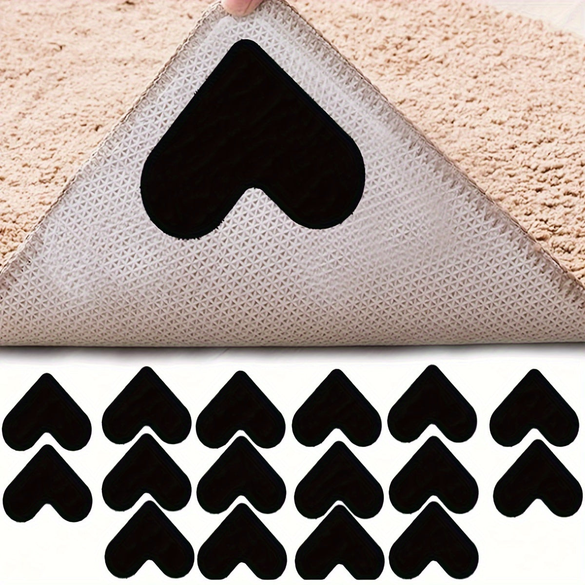 Двусторонняя лента в форме сердца с силиконовой нескользящей подкладкой для ковра, многоразовая, моющаяся, нано-клейкая