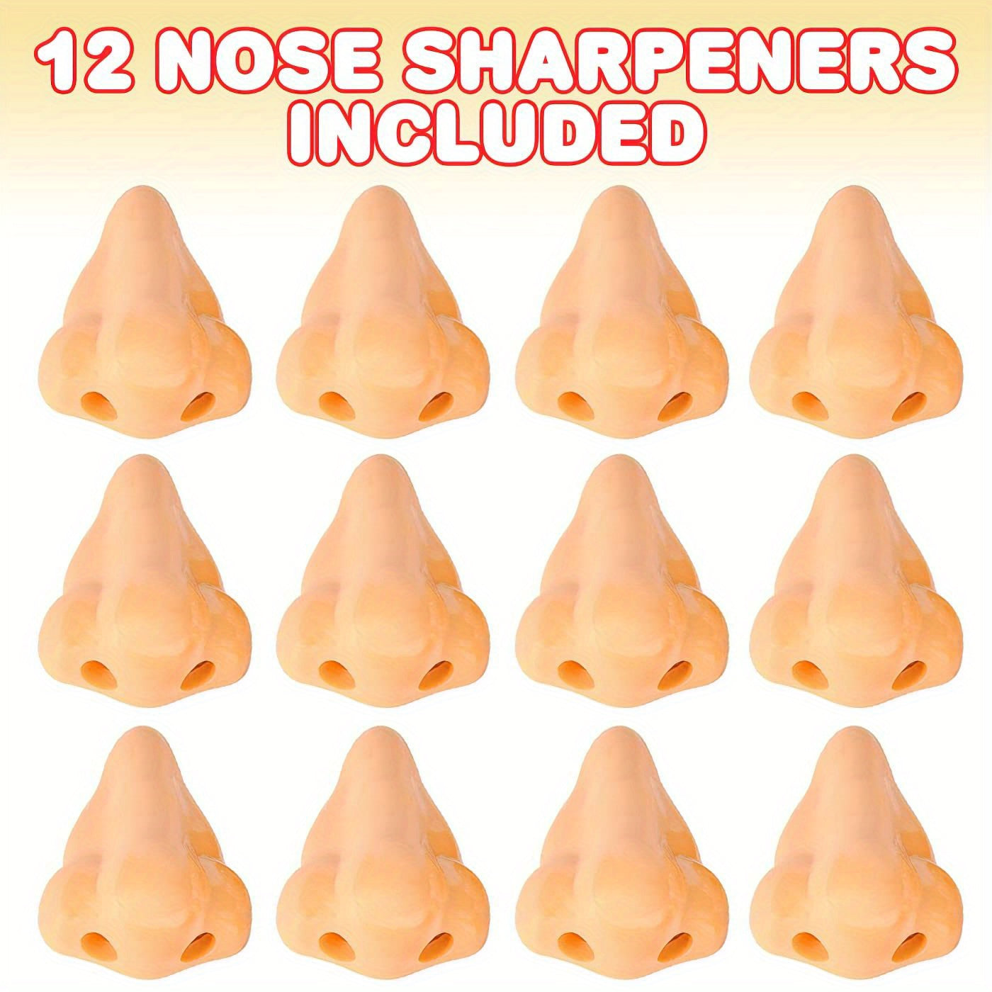 Nose-Shaped Pencil Sharpener for Kids Light Brown Plastic Quirky Fun