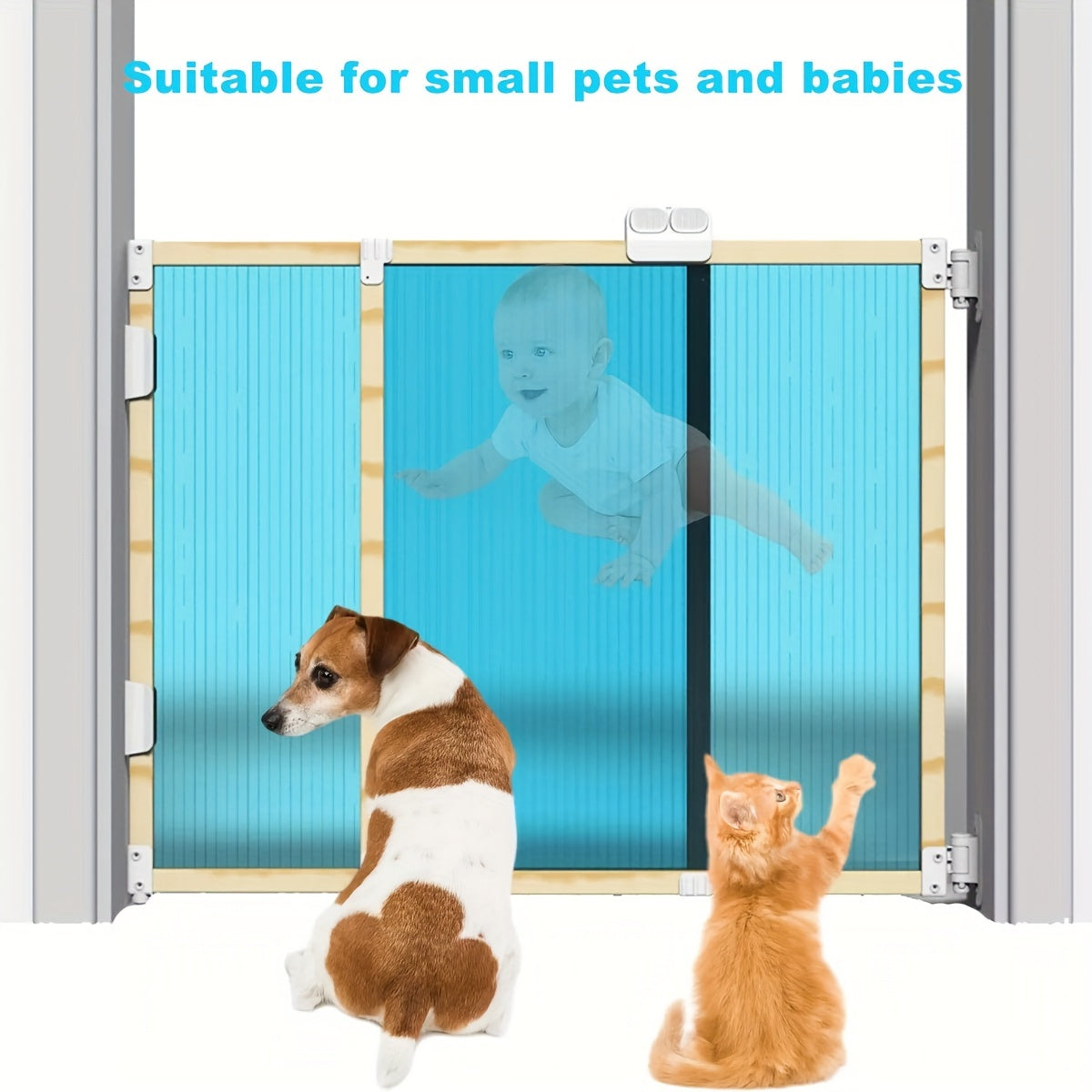 Retractable Baby and Pet Safety Gate for Doorways Stairs Indoor Outdoor