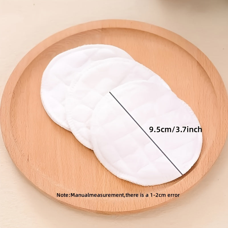 10-Pack Reusable Cotton Nursing Breast Pads Leak-Proof Ultra-Thin for Breastfeeding Women