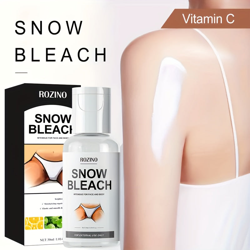 Snow Bleach Cream for Private Areas and Body 1.01 oz Hypoallergenic Skin Lightener Moisturizer