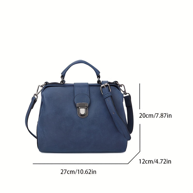 Vintage uslubidagi ayollar uchun sumka, ko'p rangli yelka dizayni, ajratiladigan tasma va tugma yopilishi bilan. Sayohat va kundalik foydalanish uchun mukammal, zamonaviy krossbody variantidir.