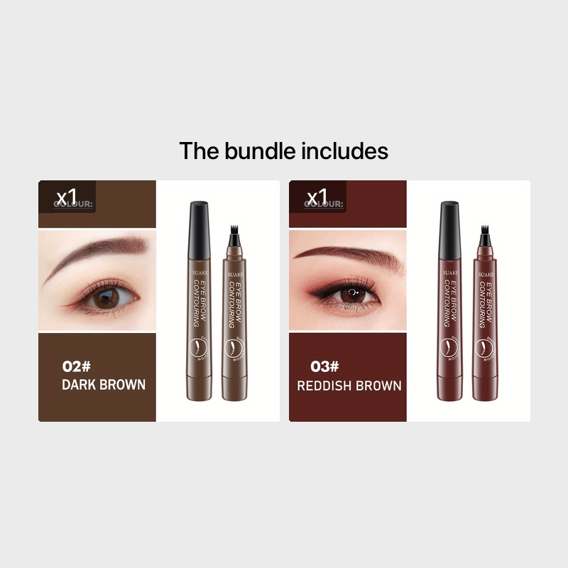 Waterproof Microblading Eyebrow Pencil with Micro-Fork Tip for Natural Makeup