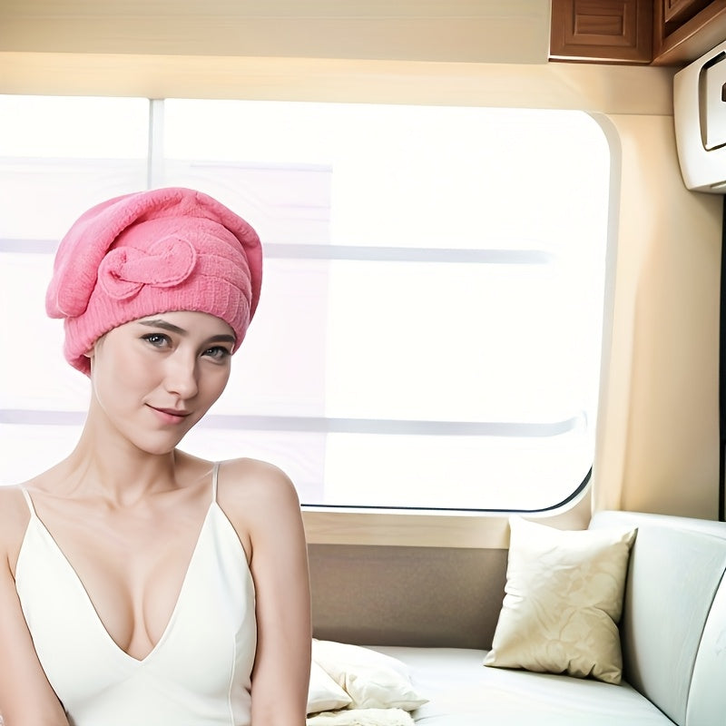 Microfiber Hair Dryer Hood Bow Travel Bath Accessory for Rv Family