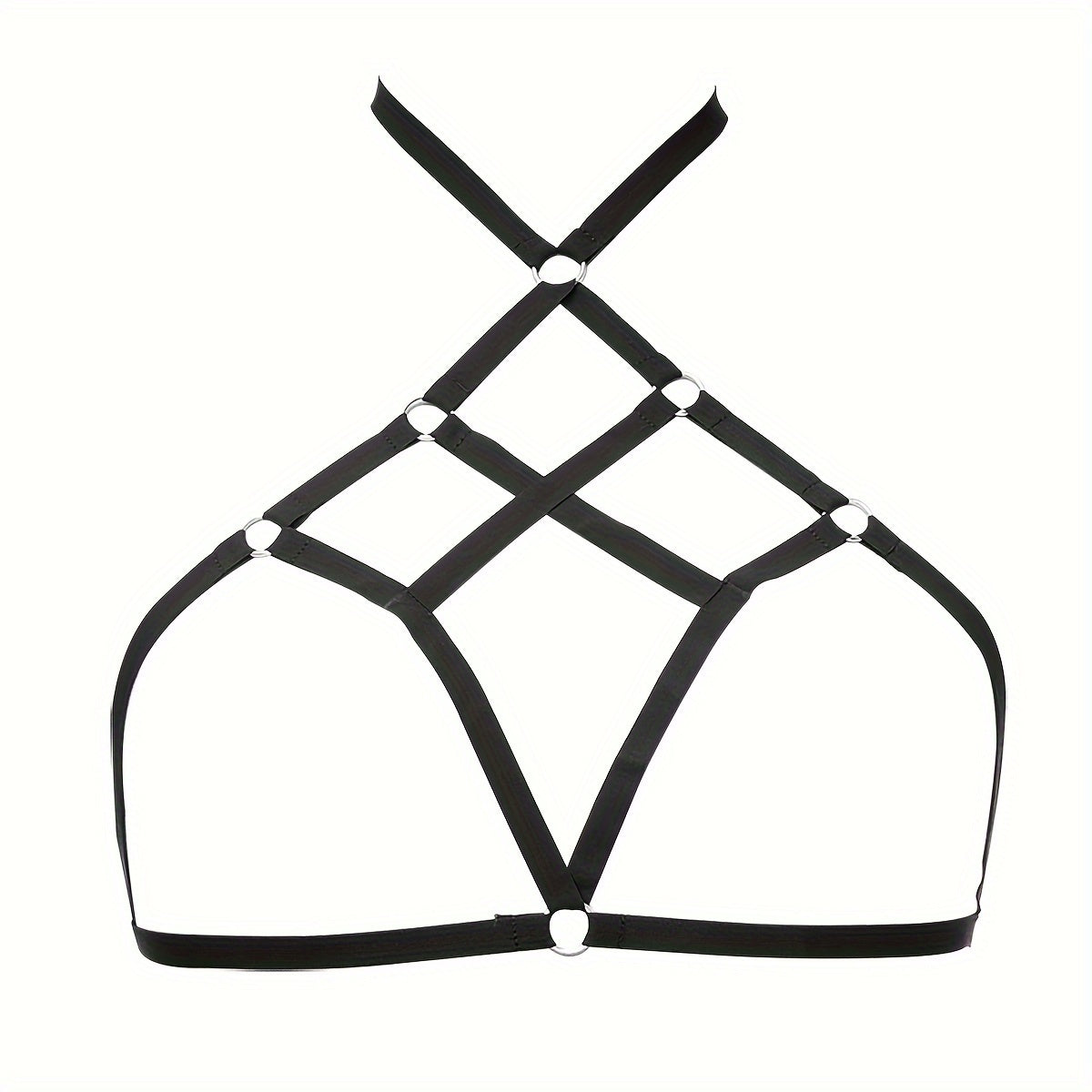 Hollow Cross Strappy Lingerie Bra for Nightclub Party