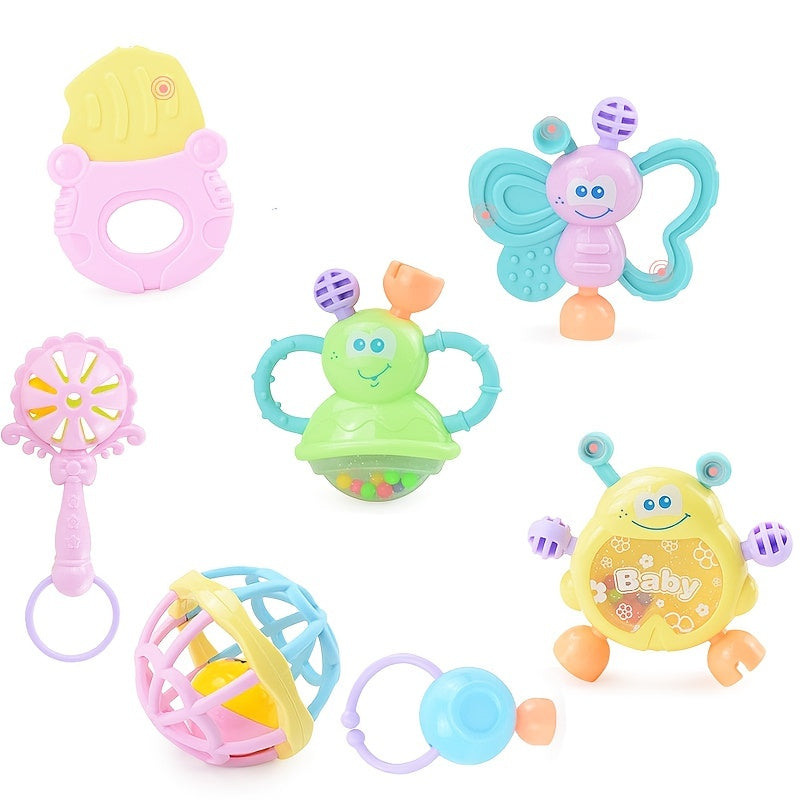 Baby Neonatal Gift Set with Bell Suit and Teething Toys