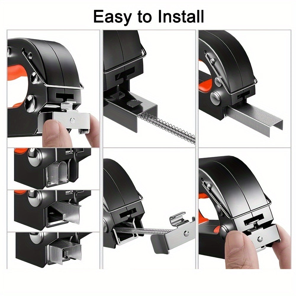 Heavy Duty Steel Nail Gun with 4000 Nails Adjustable Stapler Manual Nail Puller for Wood Upholstery Carpentry DIY