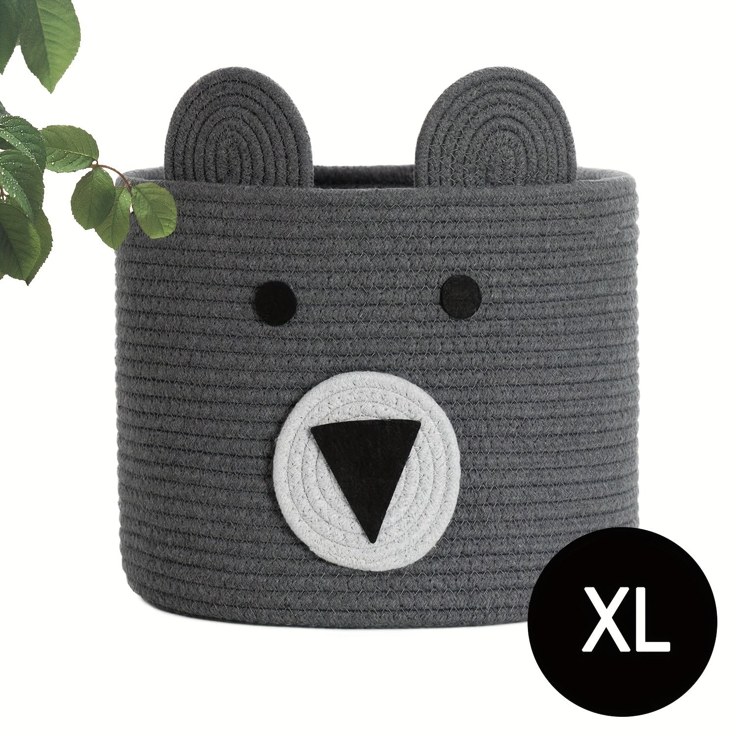 Mustahkam Katta Ayig' Yuzli To'qilgan O'yinchoq Savati Neytral Jigarrang - Bolalar xonasi va Yashash xonasida kiyim va o'yinchoqlarni saqlash uchun mukammal