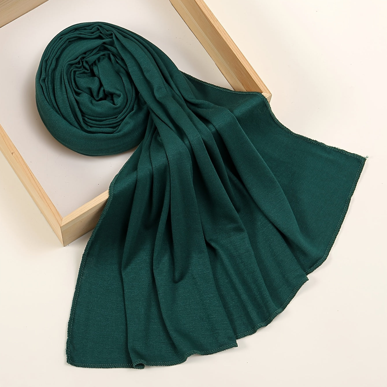 Windproof Sunscreen Shawl for Women Soft Breathable Muslim Hijab Solid Color